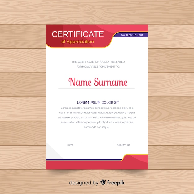 Certificate template