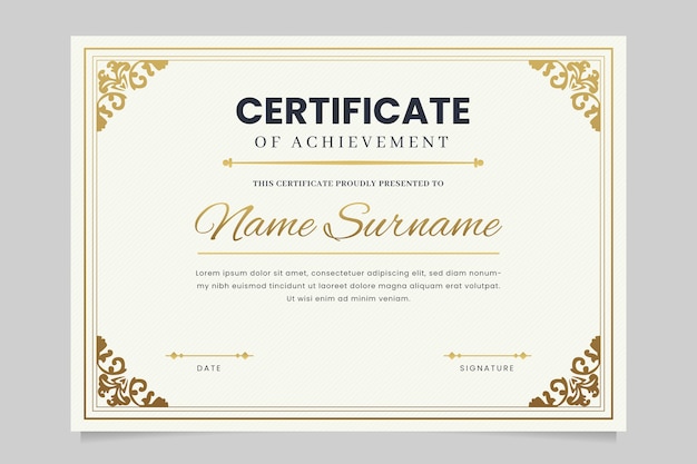 Free vector certificate template