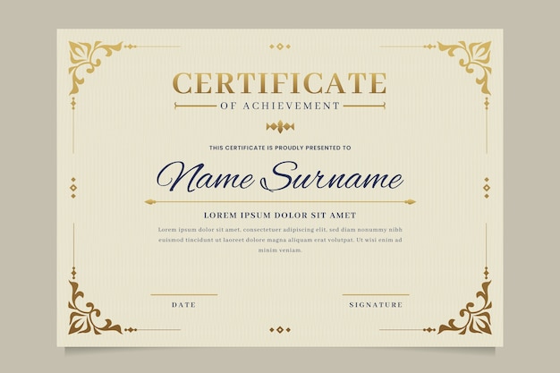 Certificate template