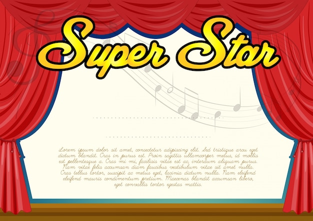 Certification template for super star