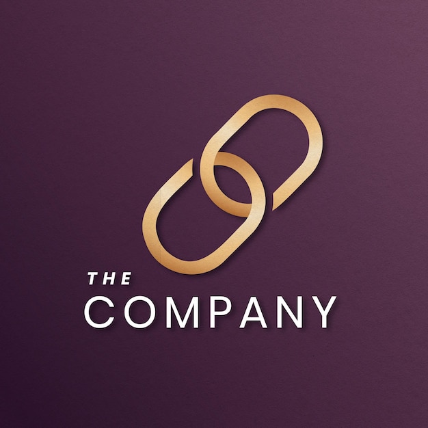 Chain business logo  gold