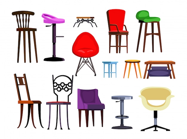 Chairs set illustration