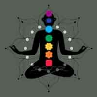 Free vector chakras concept with body