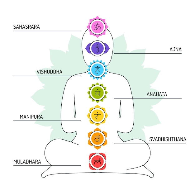 Free vector chakras illustration