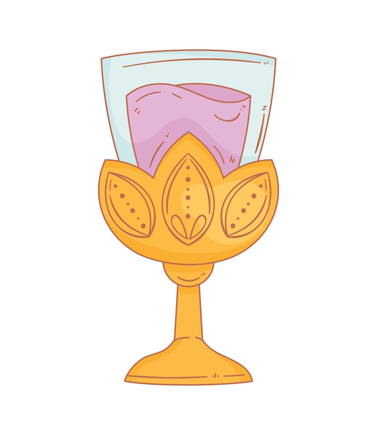 Free Vector chalice with wine