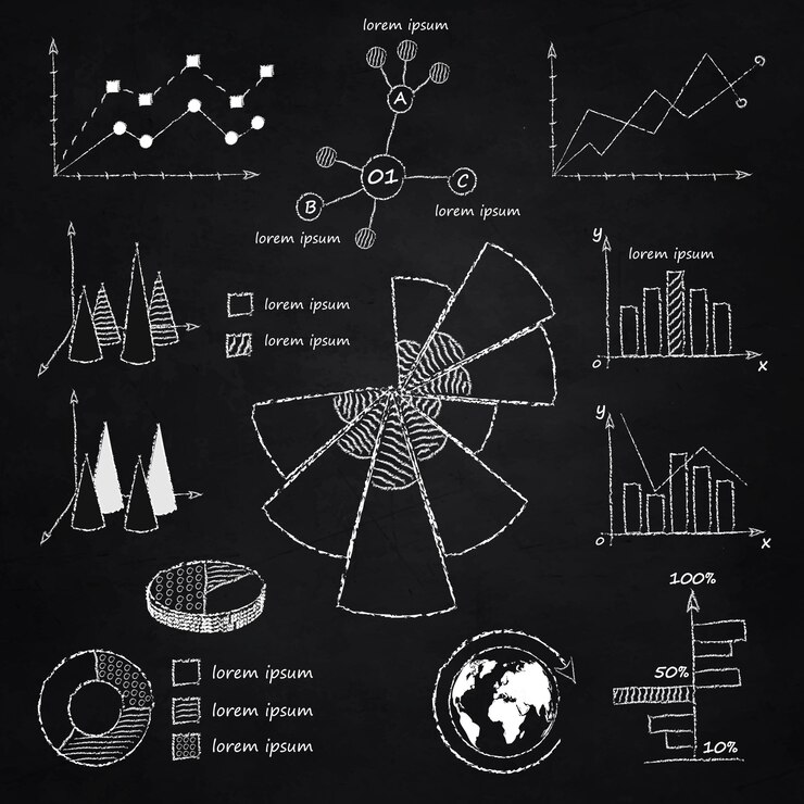Free Vector chalk infographic diagrams