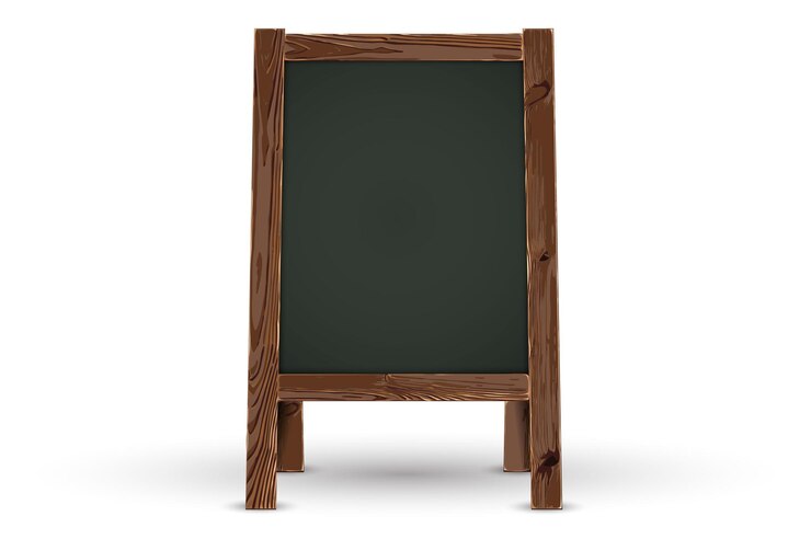 Free Vector chalk menu street blackboard stand