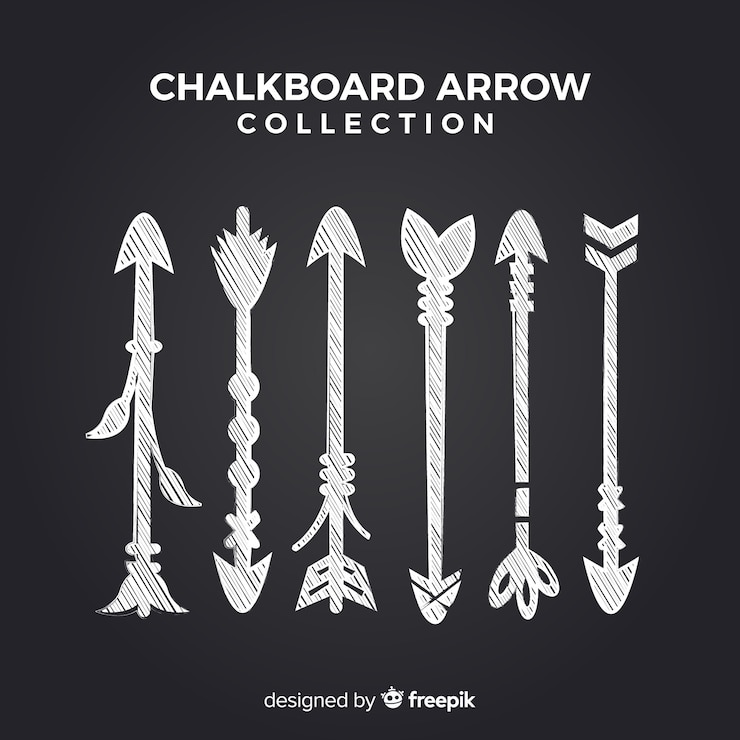 मुफ़्त वेक्टर chalkboard arrow collection