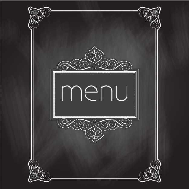 Free vector chalkboard menu design