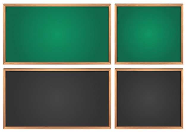 Free vector chalkboards in green and black