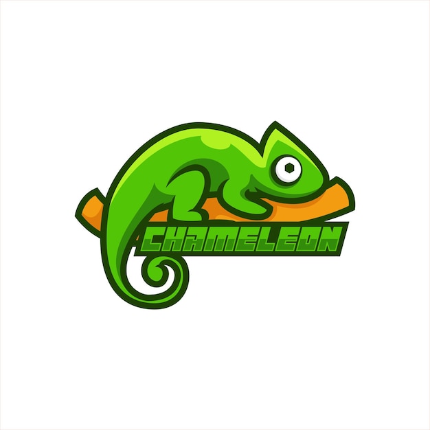 Free vector chameleon mascot illustration