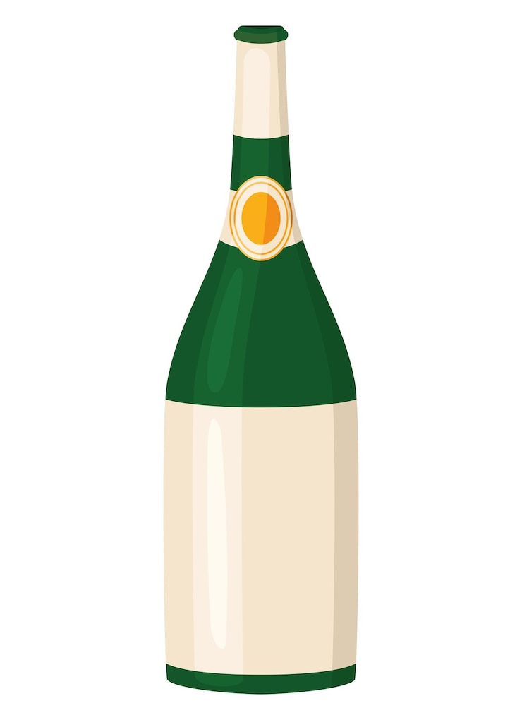 無料Vector シャンパンボトルのデザイン