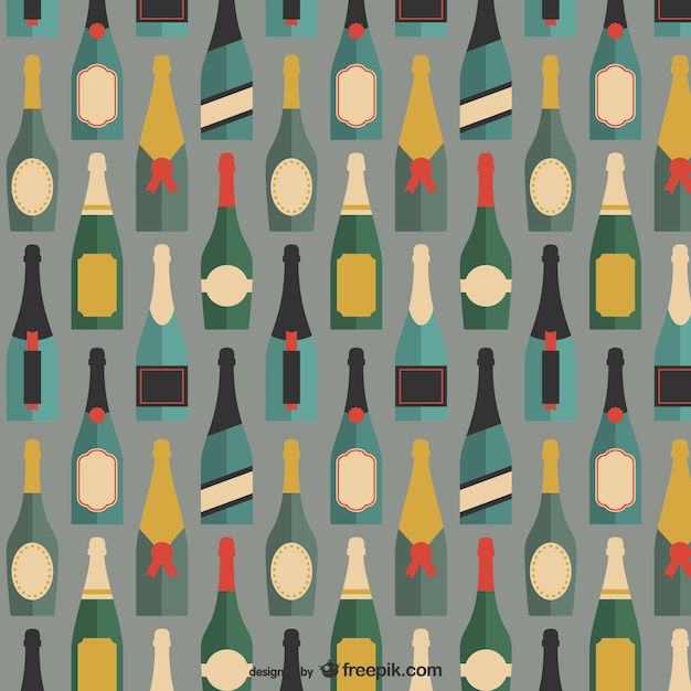 Champagne bottles pattern
