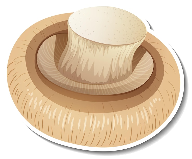 मुफ़्त वेक्टर champignon mushroom sticker on white background