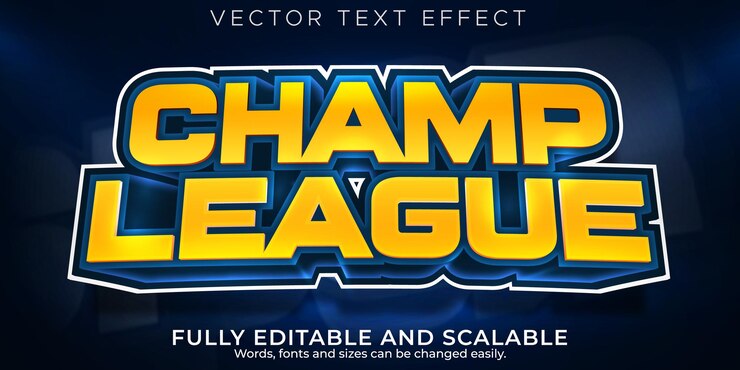 Free Vector champion sport text effect, editable basketball and football text style