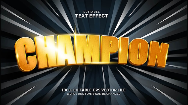 Champion text effect