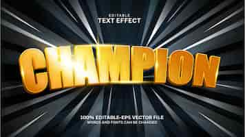 Free vector champion text effect