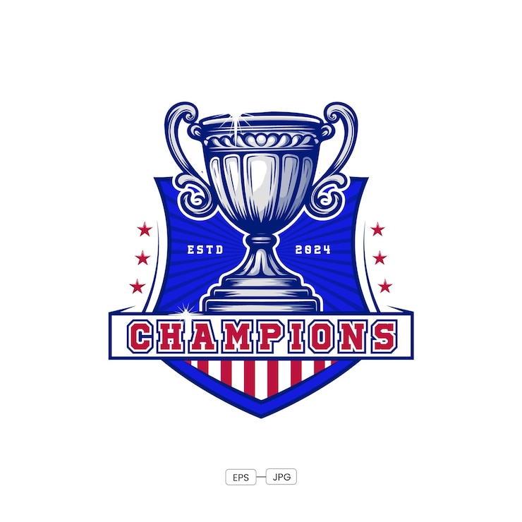 Free Vector championships league vector logo design