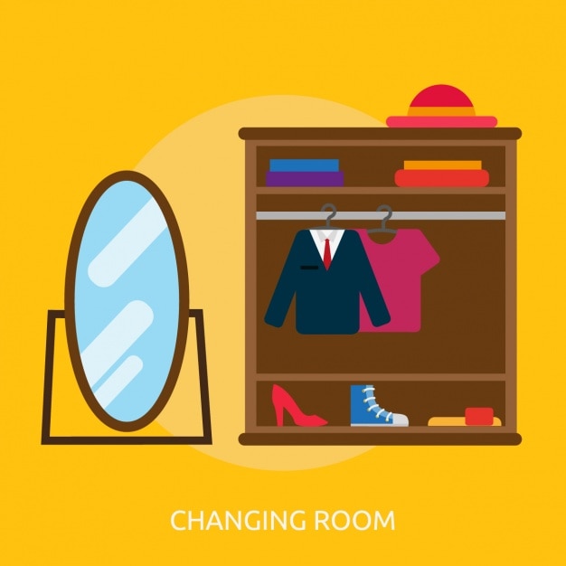 Free vector changing room background design