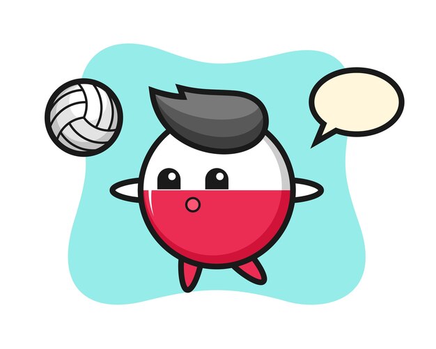 ジェスチャーを壊すとバレーボールの漫画のキャラクター プレミアムベクター