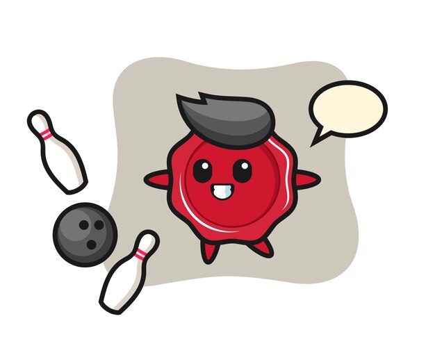 ボウリングのリアルなイラスト背景 無料のベクター