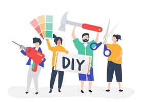 character illustration of diy home improvement concept