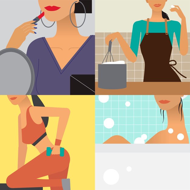 Character illustration of woman lifestyle