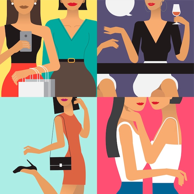 Character illustration of woman lifestyle