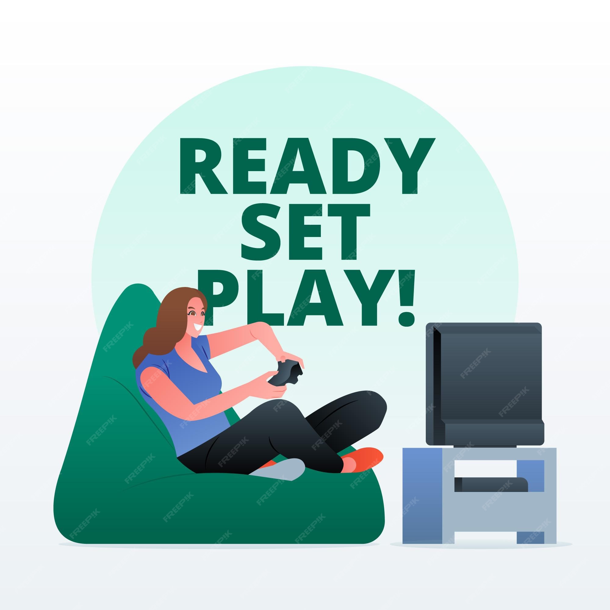 Free Vector, Character playing videogame concept