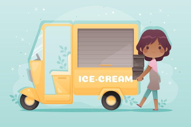 Character re-opening ice cream truck business