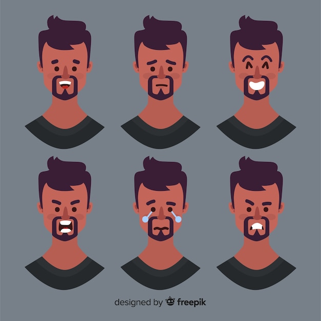 Character showing emotions