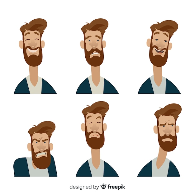 Character showing emotions