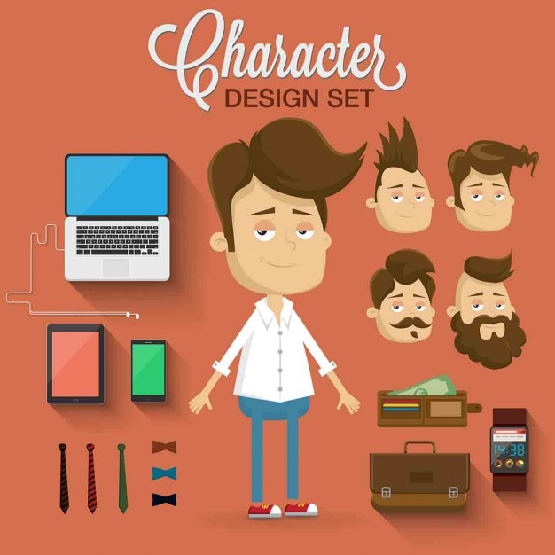 Free vector character with different complements