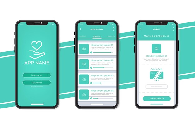 Charity app concept