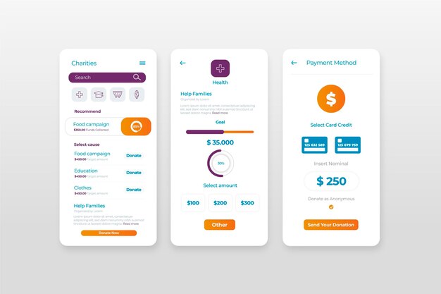 charity app design