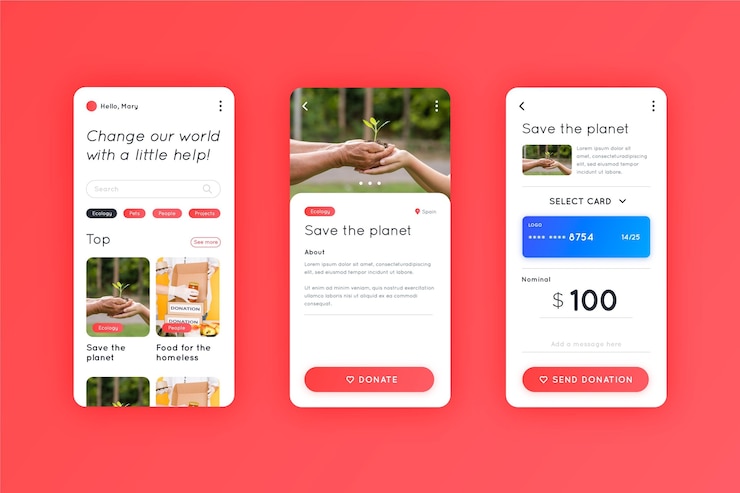 Free Vector charity application