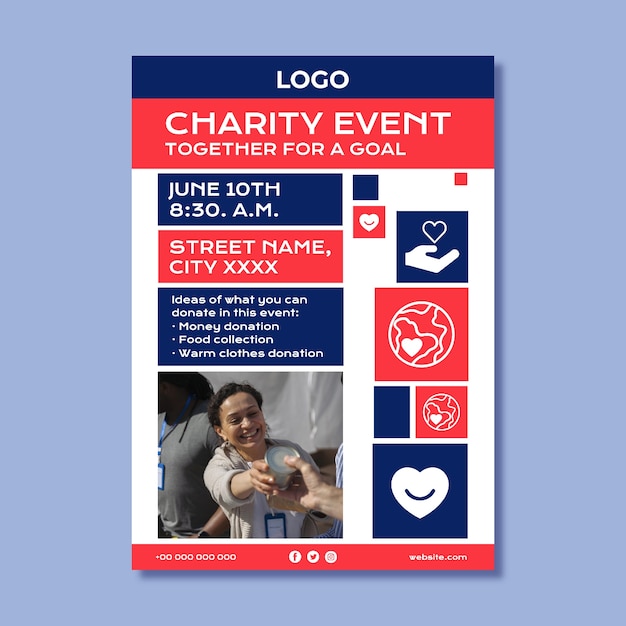 Charity donation event flyer
