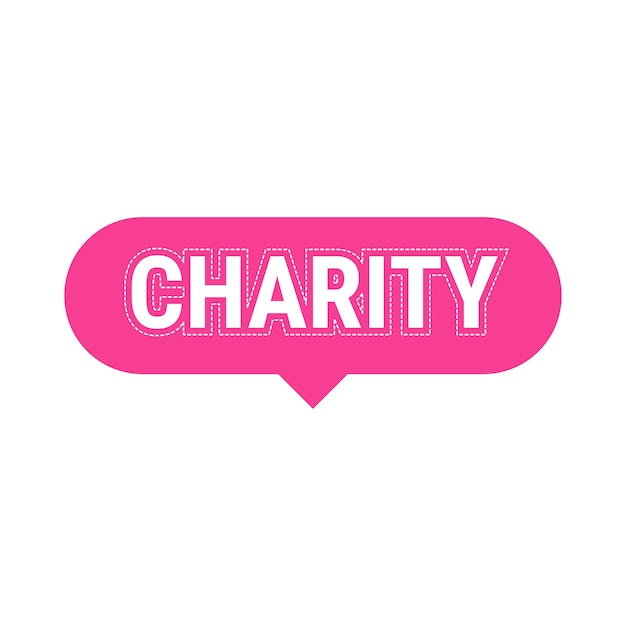 Free vector charity and generosity pink vector callout banner with reminder to give during ramadan