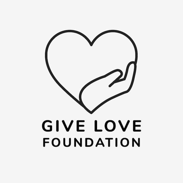 Free vector charity logo template, no-profit branding design vector