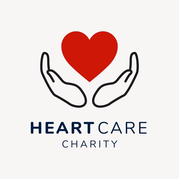 Charity logo template, no-profit branding design vector