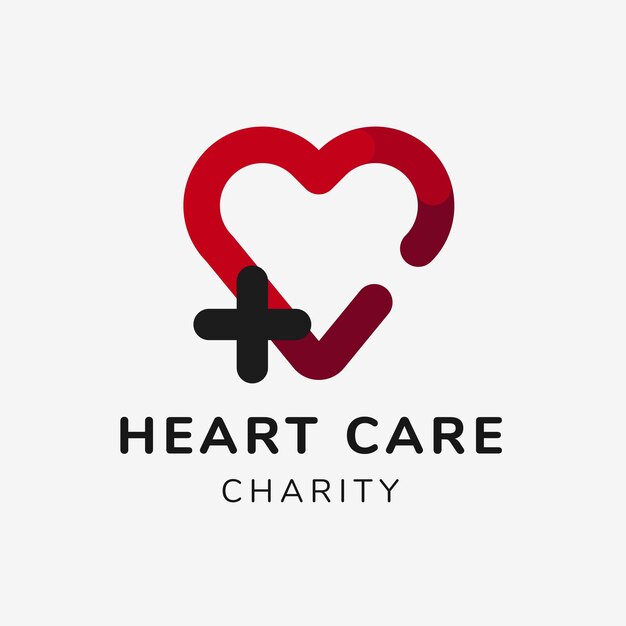 Charity logo template, no-profit branding design vector