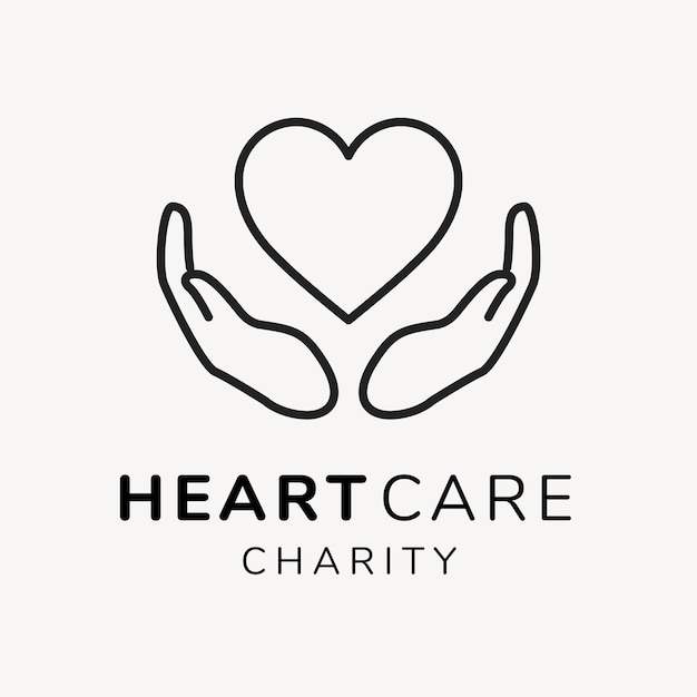 Charity logo template, no-profit branding design vector