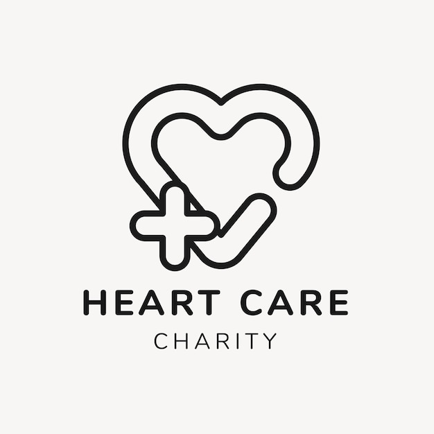 Free vector charity logo template, no-profit branding design vector