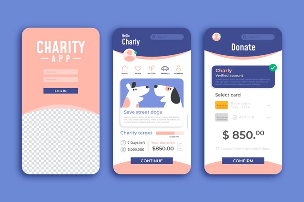 Charity smartphone app template