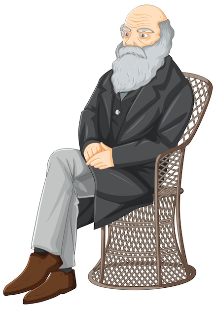 Charles darwin with science of evolution