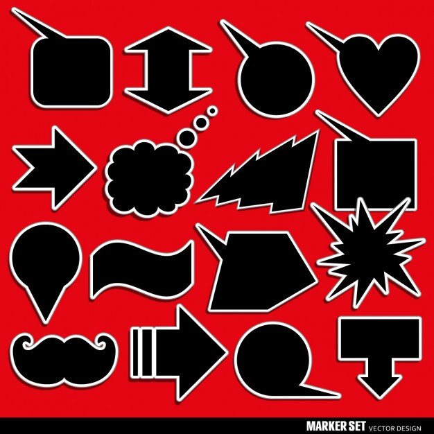 Free vector chat collection on a red background