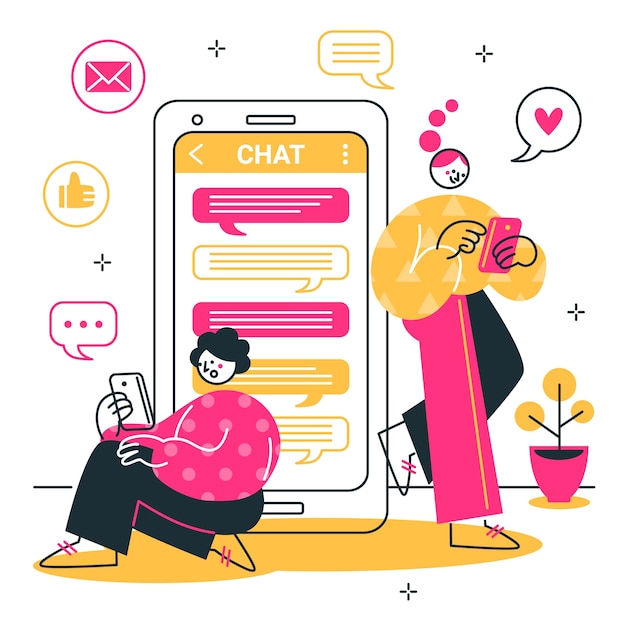 Free vector chat illustration concept