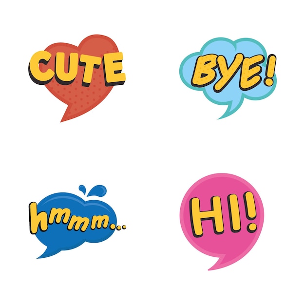 Free vector chat stickers