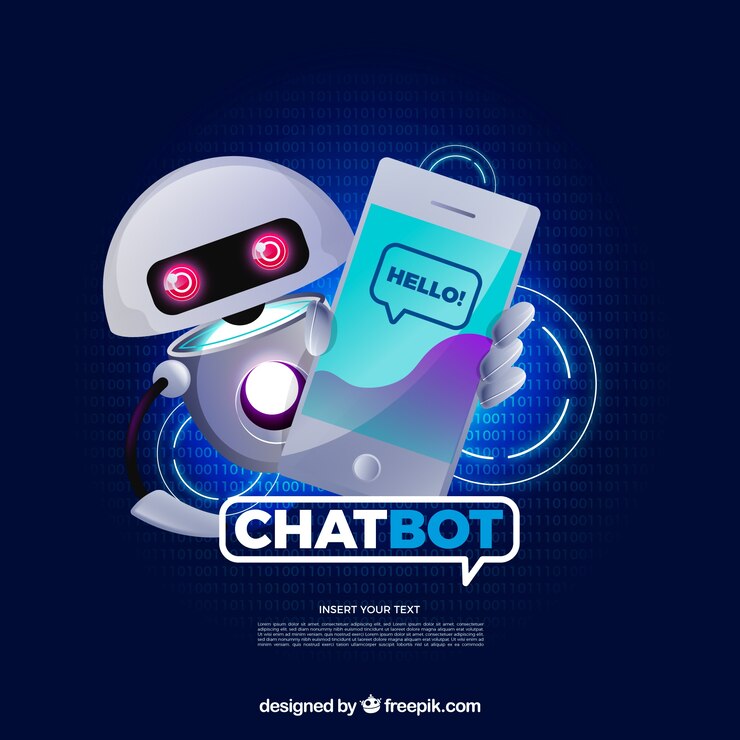 Free Vector chatbot concept background in realistic style