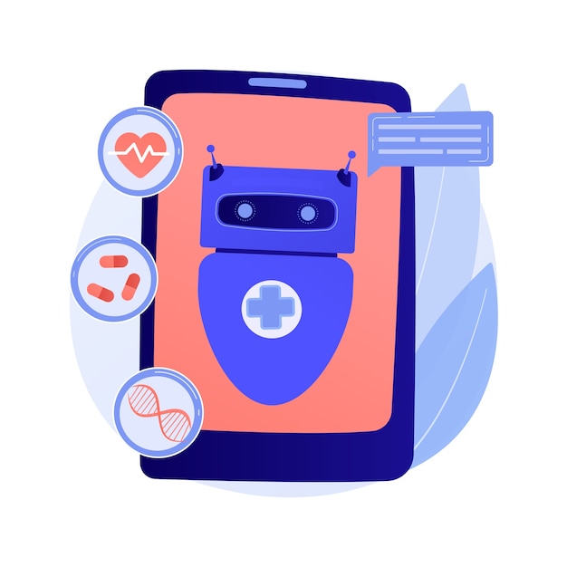 Free vector chatbot in healthcare abstract concept illustration